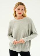 Splits59 Andie Oversized Fleece Sweatshirt in Heather Grey