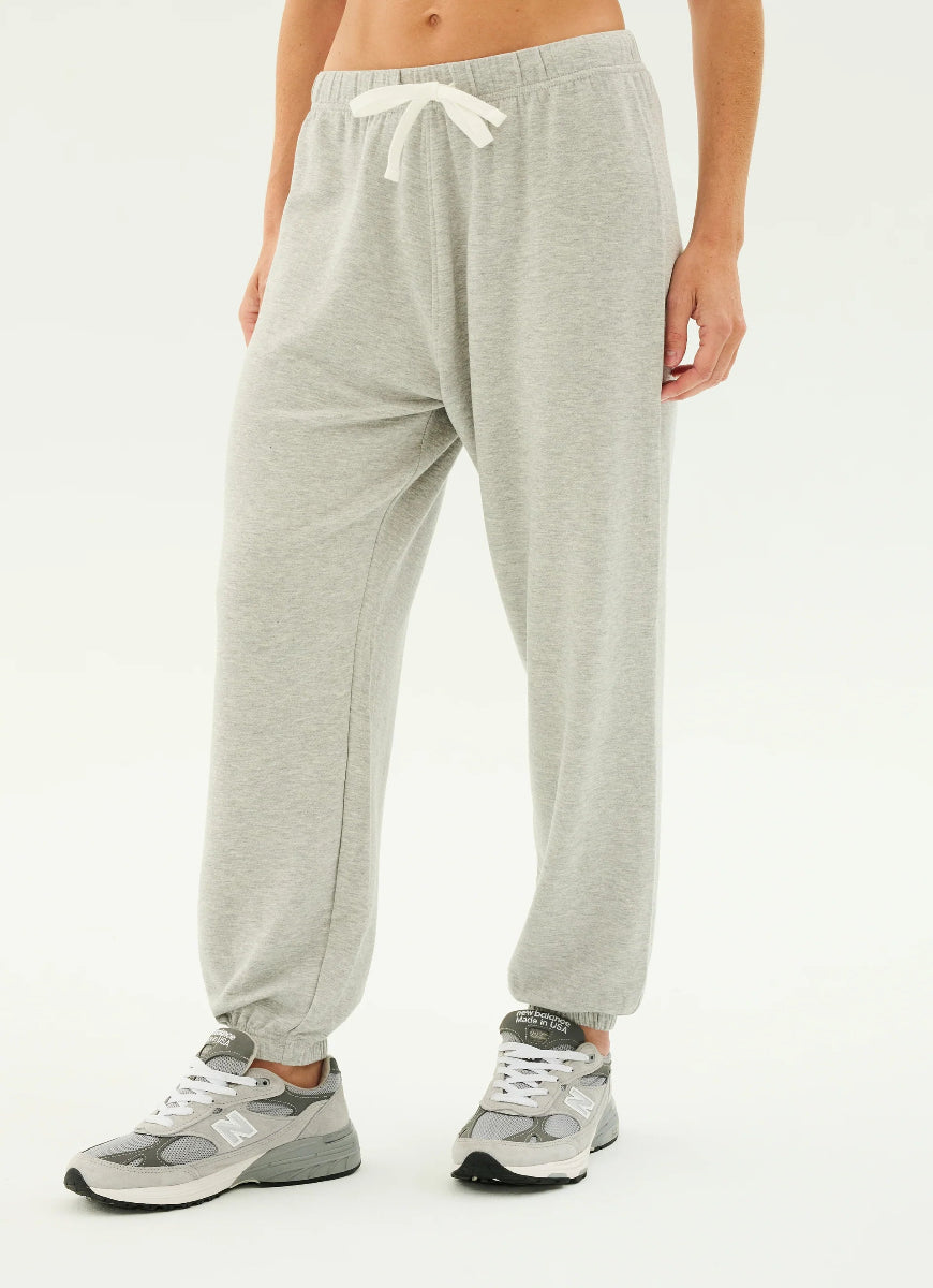 Splits59 Andie Oversized Fleece Sweatpant in Heather Grey