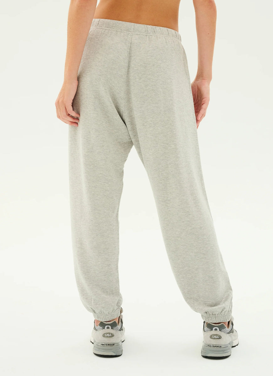 Splits59 Andie Oversized Fleece Sweatpant in Heather Grey Back View