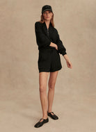 Varley Atrium High-Rise Women's Short 4.5" in Black Full Length Front View