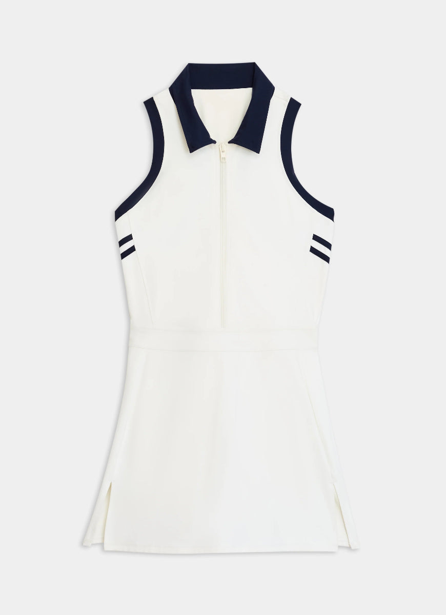 Splits59 Austin Rigor Dress in White/Indigo Product Shot View