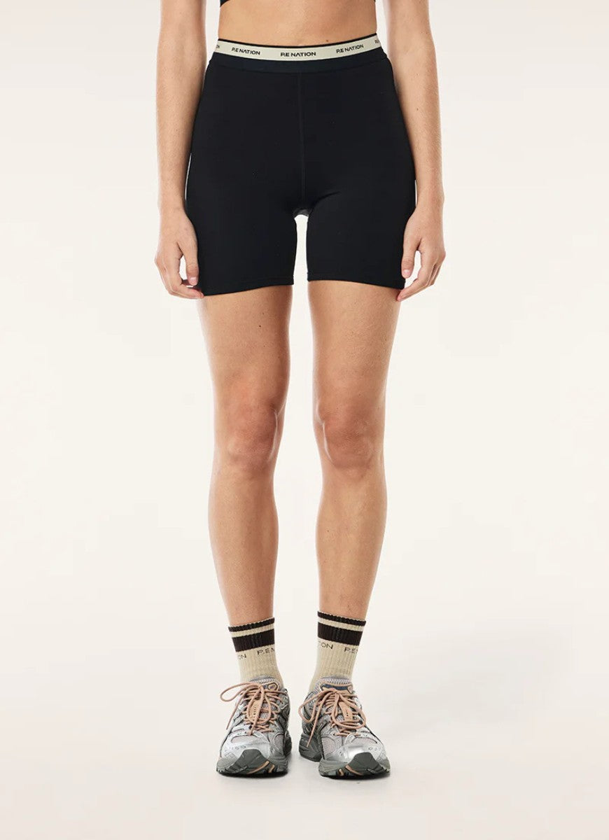 P.E Nation Avant 5” Bike Short in Black/Biscuit