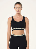 P.E Nation Avant Sports Bra in Black/Biscuit