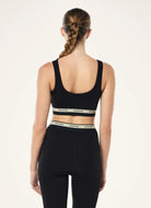 P.E Nation Avant Sports Bra in Black/Biscuit Back View