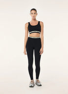 P.E Nation Avant Sports Bra in Black/Biscuit Full Length Front View
