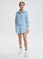 Varley Barnes High Rise Short 4.5” in Airy Blue Full Length Front View