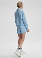 Varley Barnes High Rise Short 4.5” in Airy Blue Full Length Back View