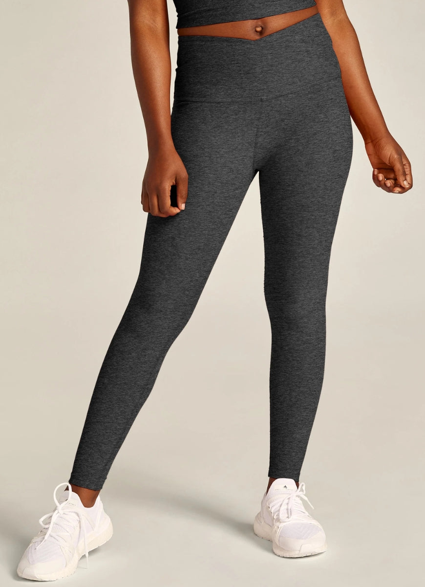 Beyond Yoga Spacedye At Your Leisure High Waisted Legging in Black Charcoal