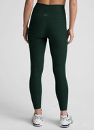 Beyond Yoga Spacedye Caught In The Midi High Waisted Legging in Dark Green Back View