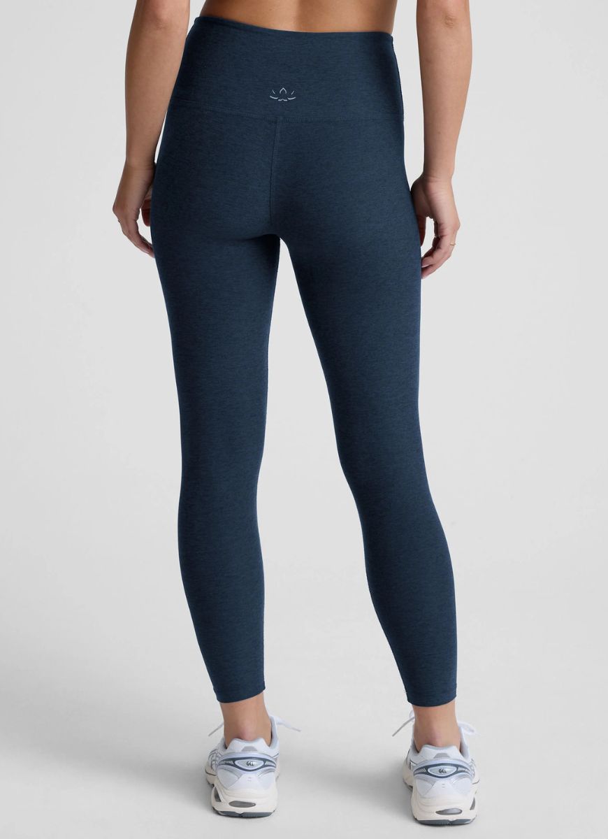 Beyond Yoga Spacedye Caught In The Midi High Waisted Legging in Navy Back View
