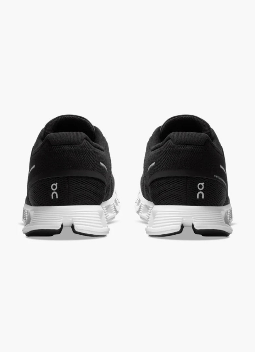 On Women's Cloud 5 Running Shoes in Black Back View