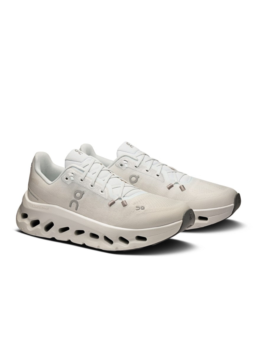 On Women's Cloudtilt Sneaker in Artic/Ice Angled Side View