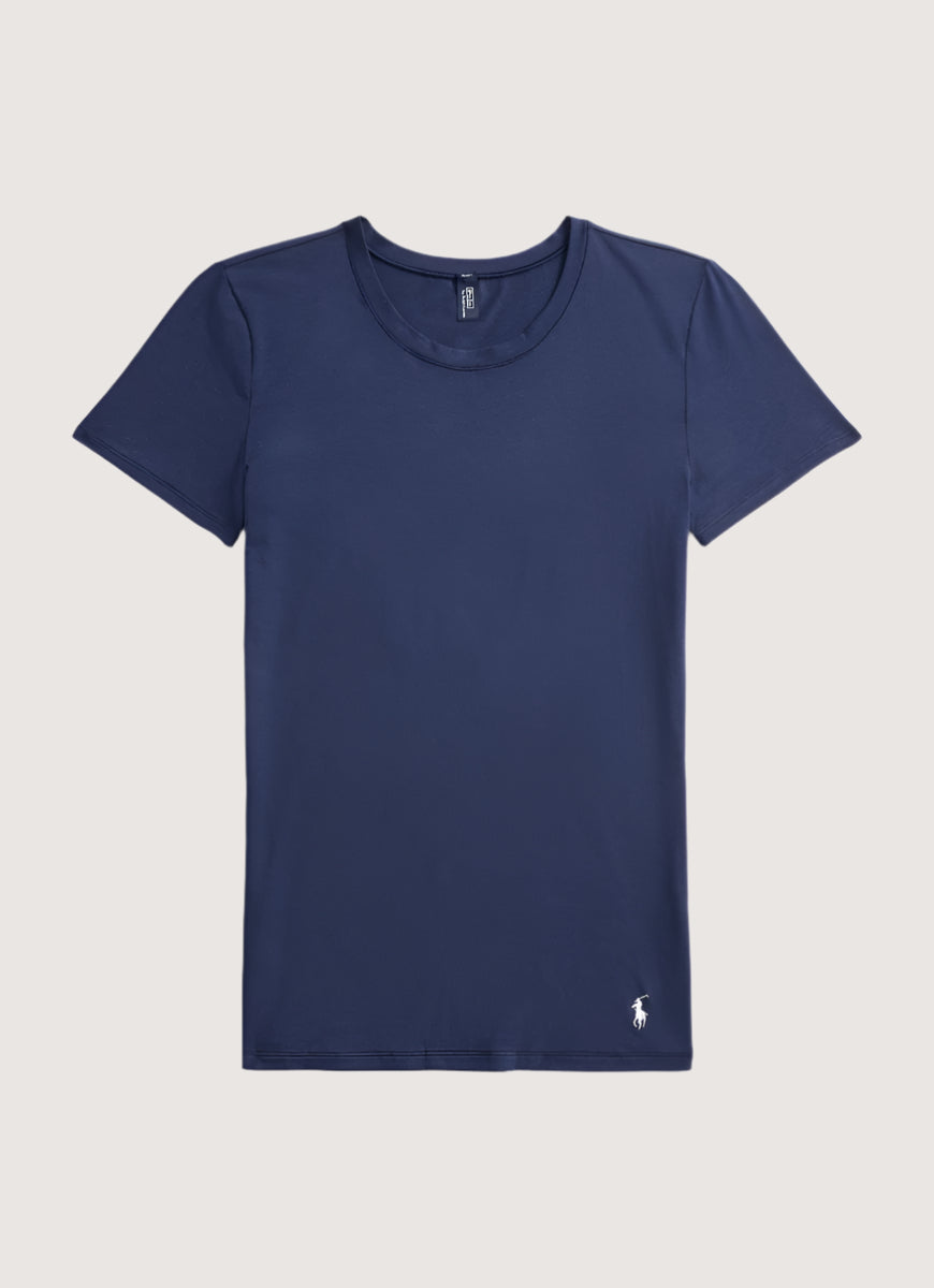 Polo Ralph Lauren Club Cotton Logo T-Shirt in Navy Product Shot View