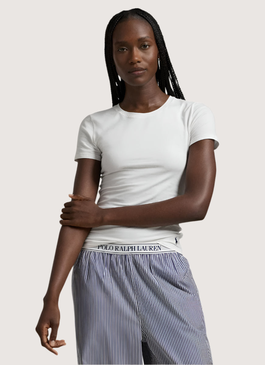 Polo Ralph Lauren Club Cotton Logo T-Shirt in White