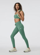 Vuori Daily Pocket Legging in Hedge Green Side View