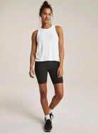 Beyond Yoga Featherweight Rebalance Women's Tank in White Full Front View