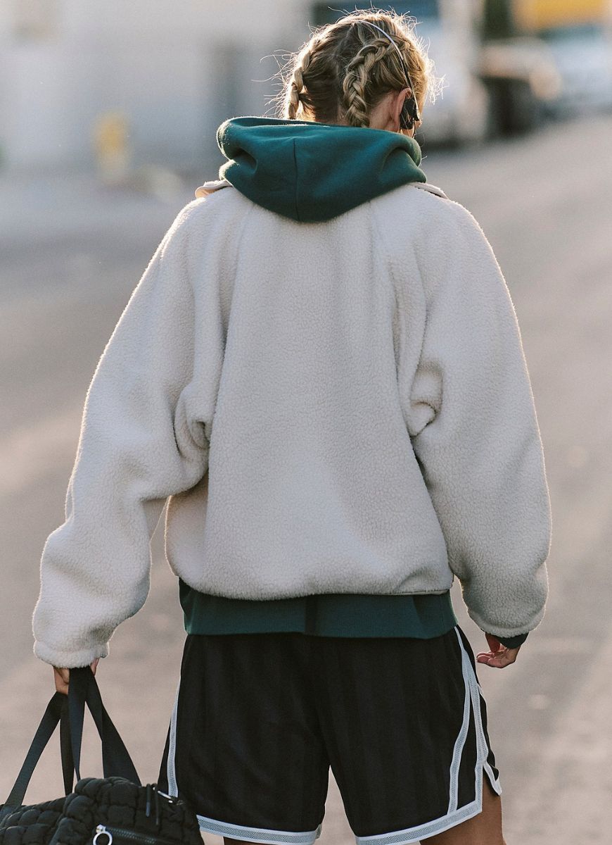 Free People Hit the Slopes Jacket in Muted Beige