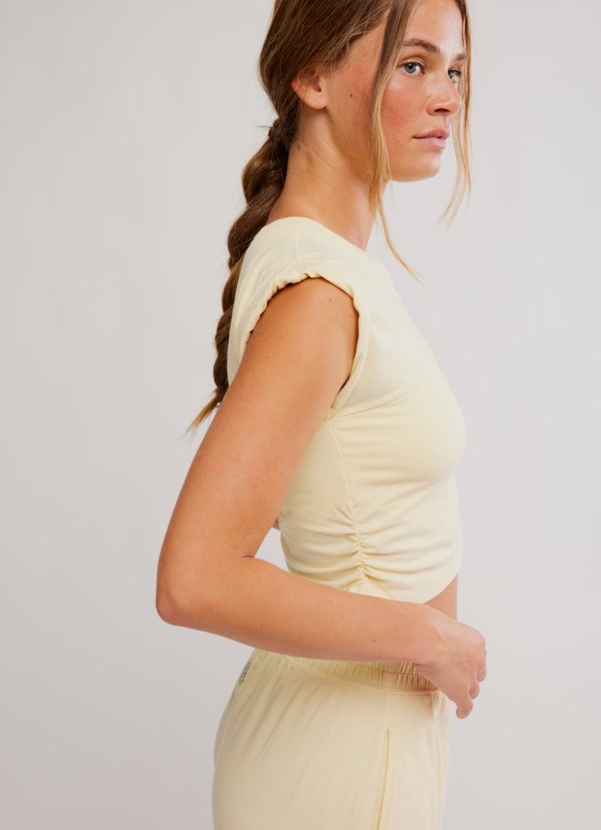 Free People Hot Shot Crossover Set in Sunlit Yellow Side View