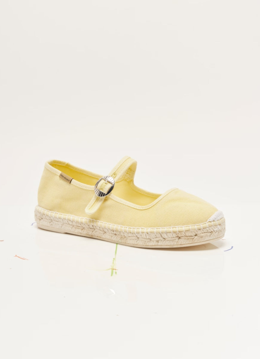 Free People Oasis Mary Jane Espadrilles in Sunkissed Yellow Angled Side View