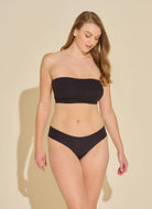 Cosabella Free Cut Micro Low Rise Thong in Black Full Front View