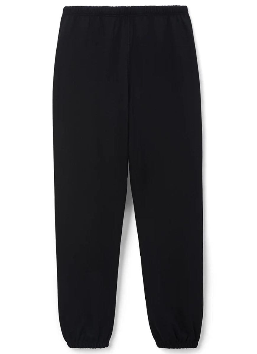 perfectwhitetee Johnny French Terry Sweatpant in Black Product Shot View