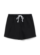 perfectwhitetee Layla French Terry Sweatshort in Black Product Shot View
