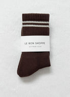 Le Bon Shoppe Boyfriend Socks in Wood Shown in Packaging