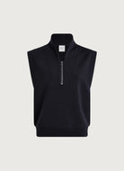 Varley Loretta Sleeveless Half Zip in Black Product Shot View