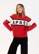 Lyla + Luxe Benson Mockneck Sweater in Red Front View