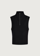 Varley Magnolia Half Zip Tank in Black Product Shot View