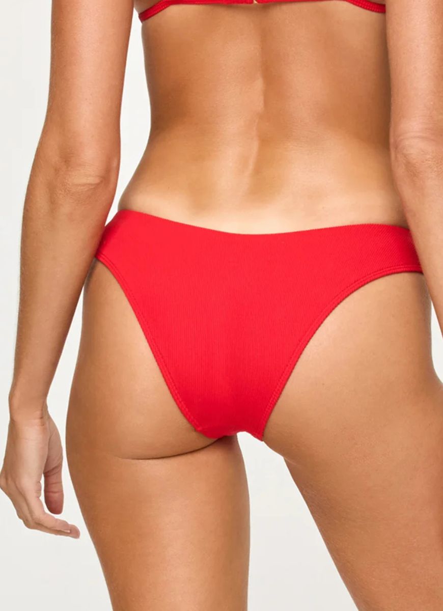LSPACE Mako Top and Rocky Bottom Bikini in Flame Back View of Bottom