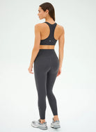 Splits59 Mia Rigor Sports Bra in Graphite Full Length Back View