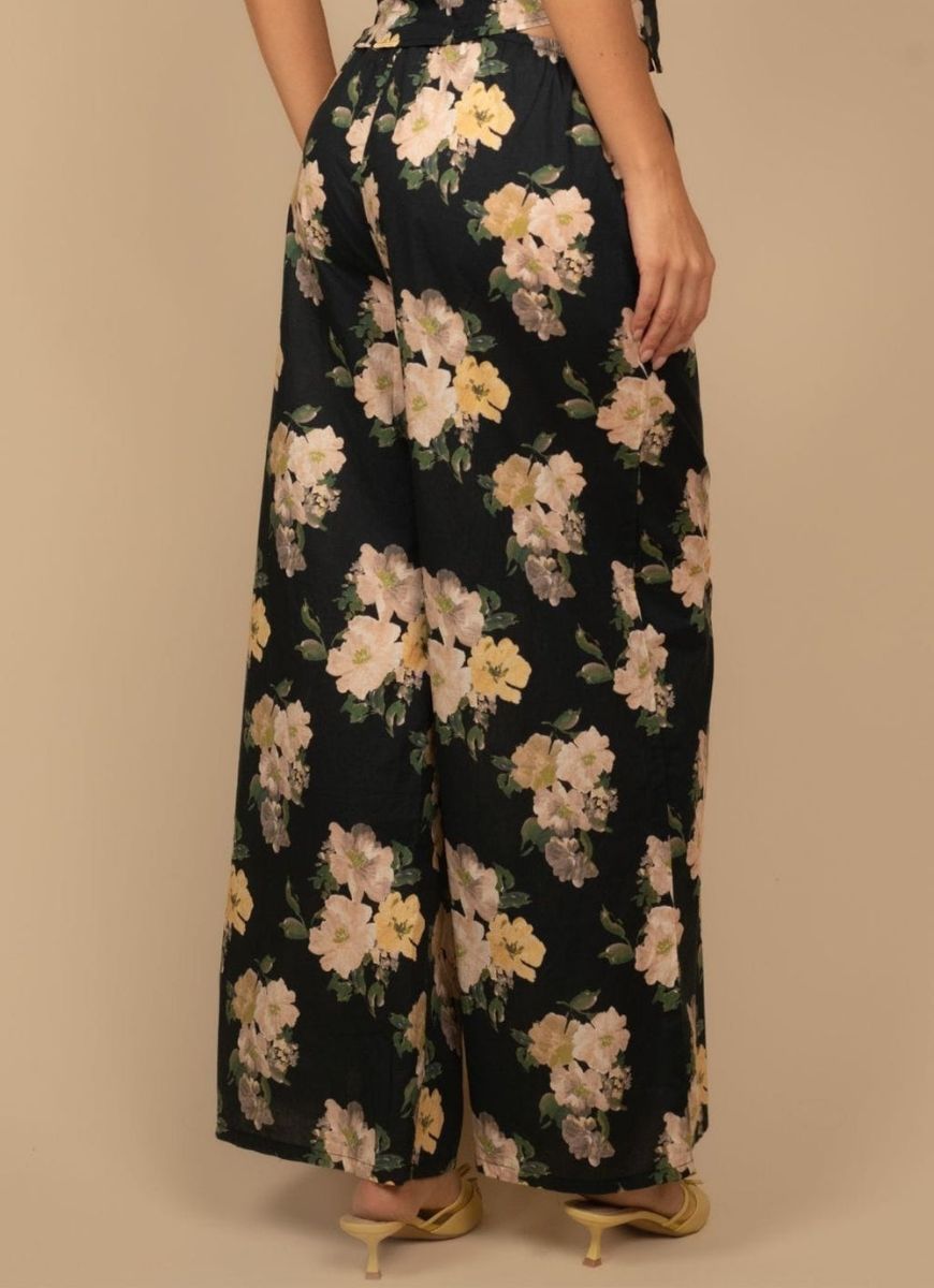 Montce Liz Floral Drawstring Wide-Leg Pant Back View