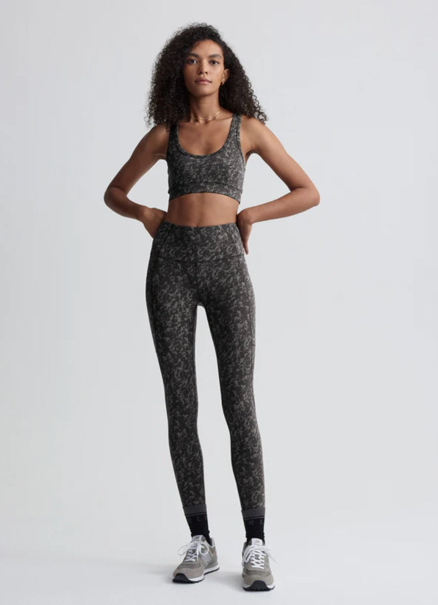 Varley Move Selma Sports Bra in Obsidian Dew Front View