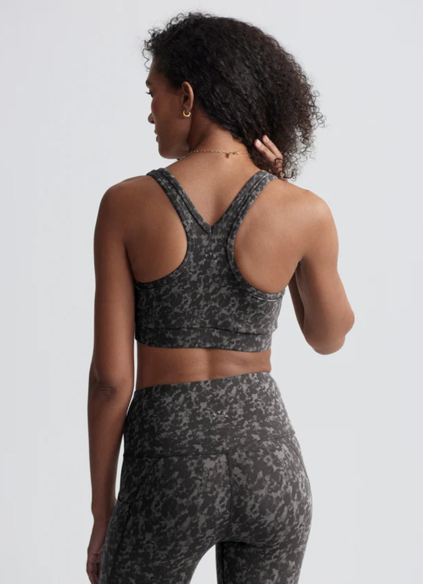 Varley Move Selma Sports Bra in Obsidian Dew Back View