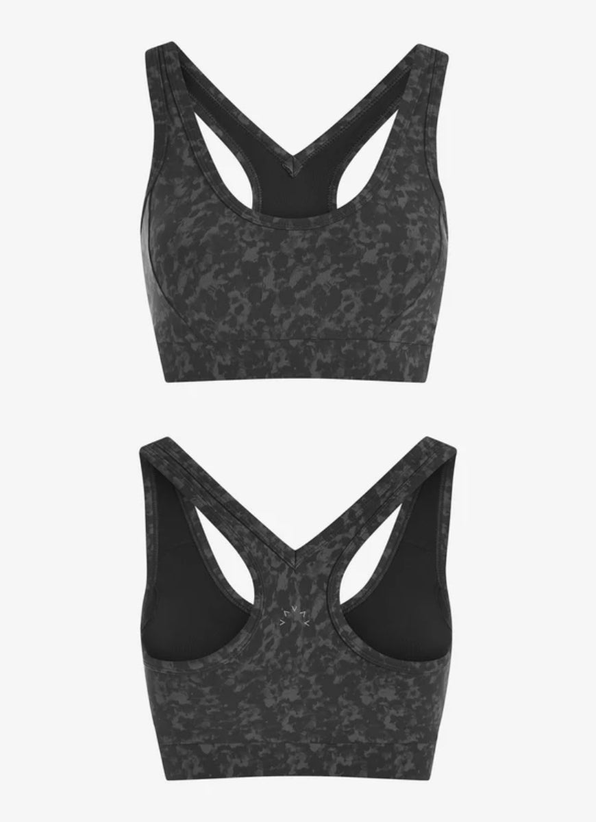 Varley Move Selma Sports Bra in Obsidian Dew Product Shot View of Both Front and Back