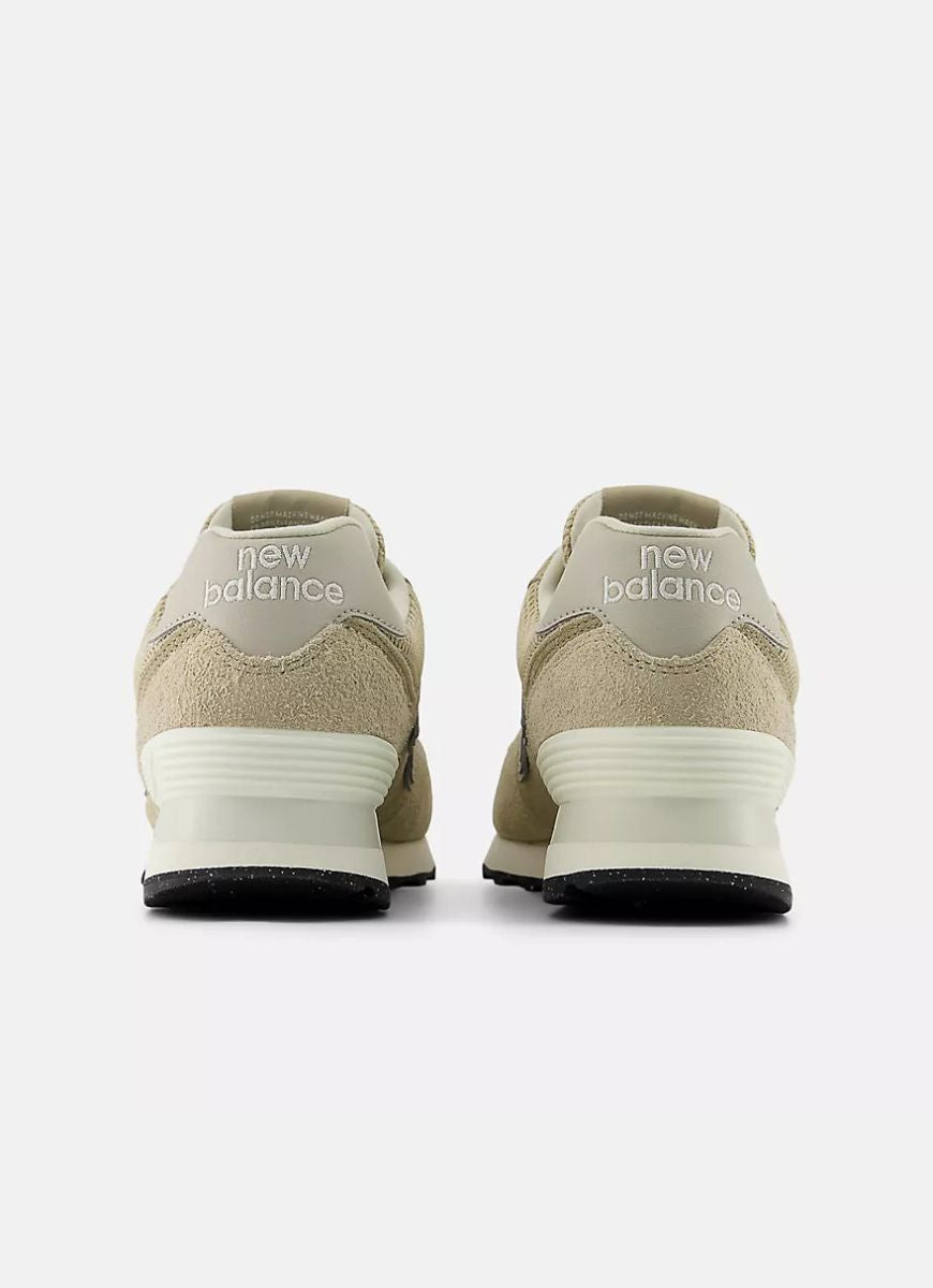 New Balance 574 Women's Sneaker in Beige Back View