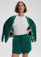 Varley Ollie High Rise Short 3.5" in Forest Front View
