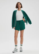 Varley Ollie High Rise Short 3.5" in Forest Full Length Front View
