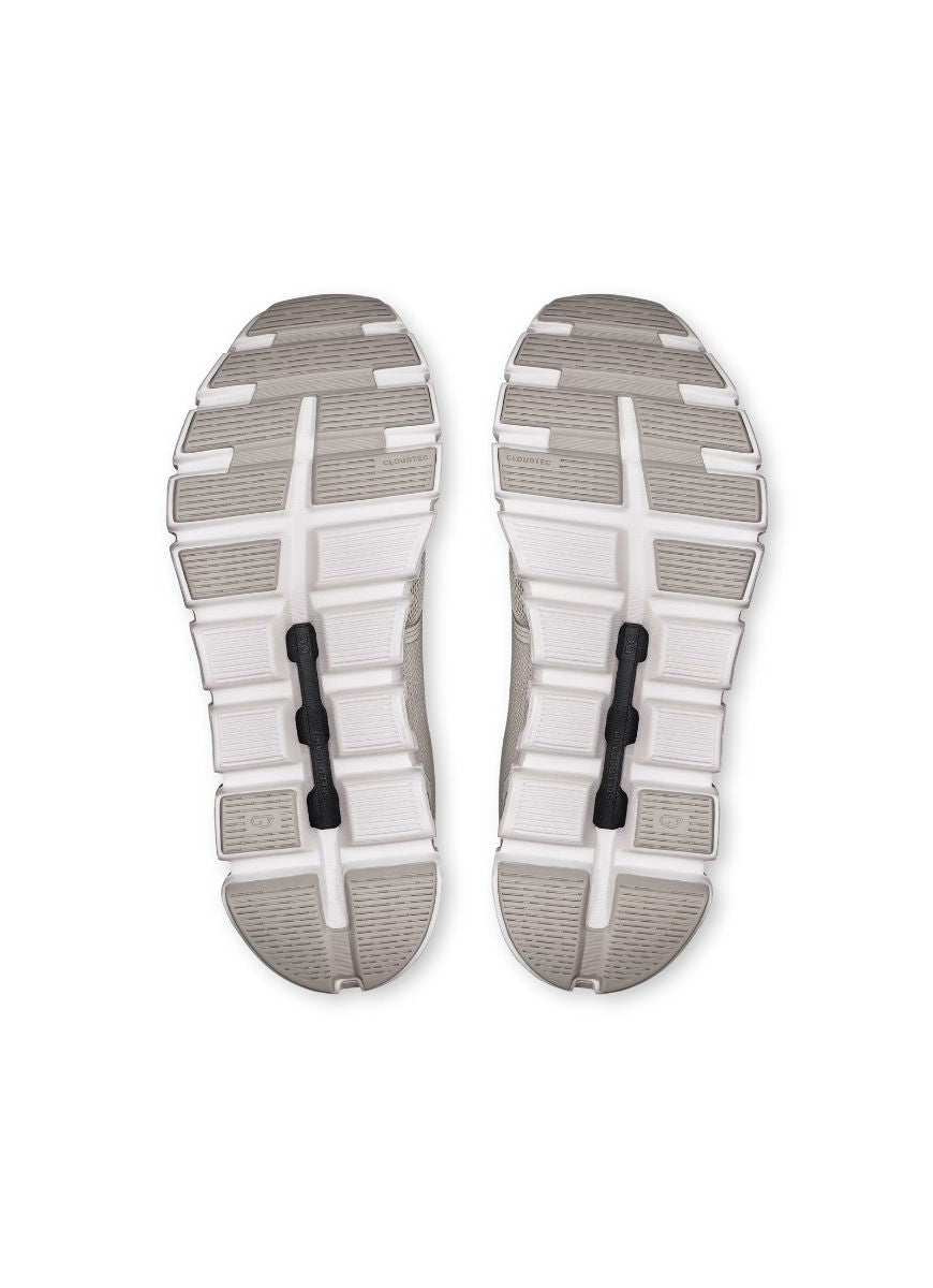 On Women's Cloud 6 Sneaker in Pearl/White Sole View