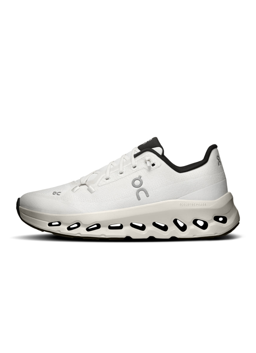 On Women's Cloudtilt Running Shoe in Pearl/Ice Side View