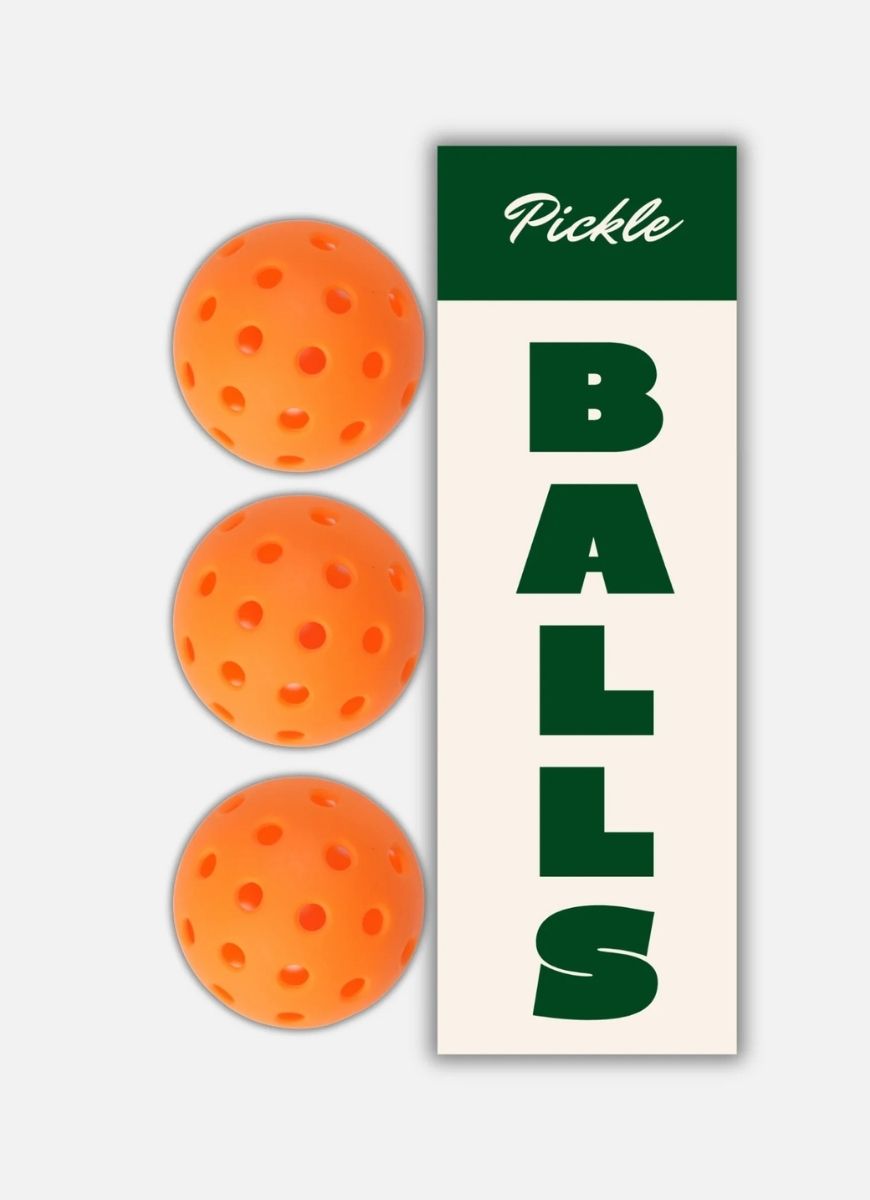 On Holiday Pickleball Orange Pickleball Balls - Set of 3