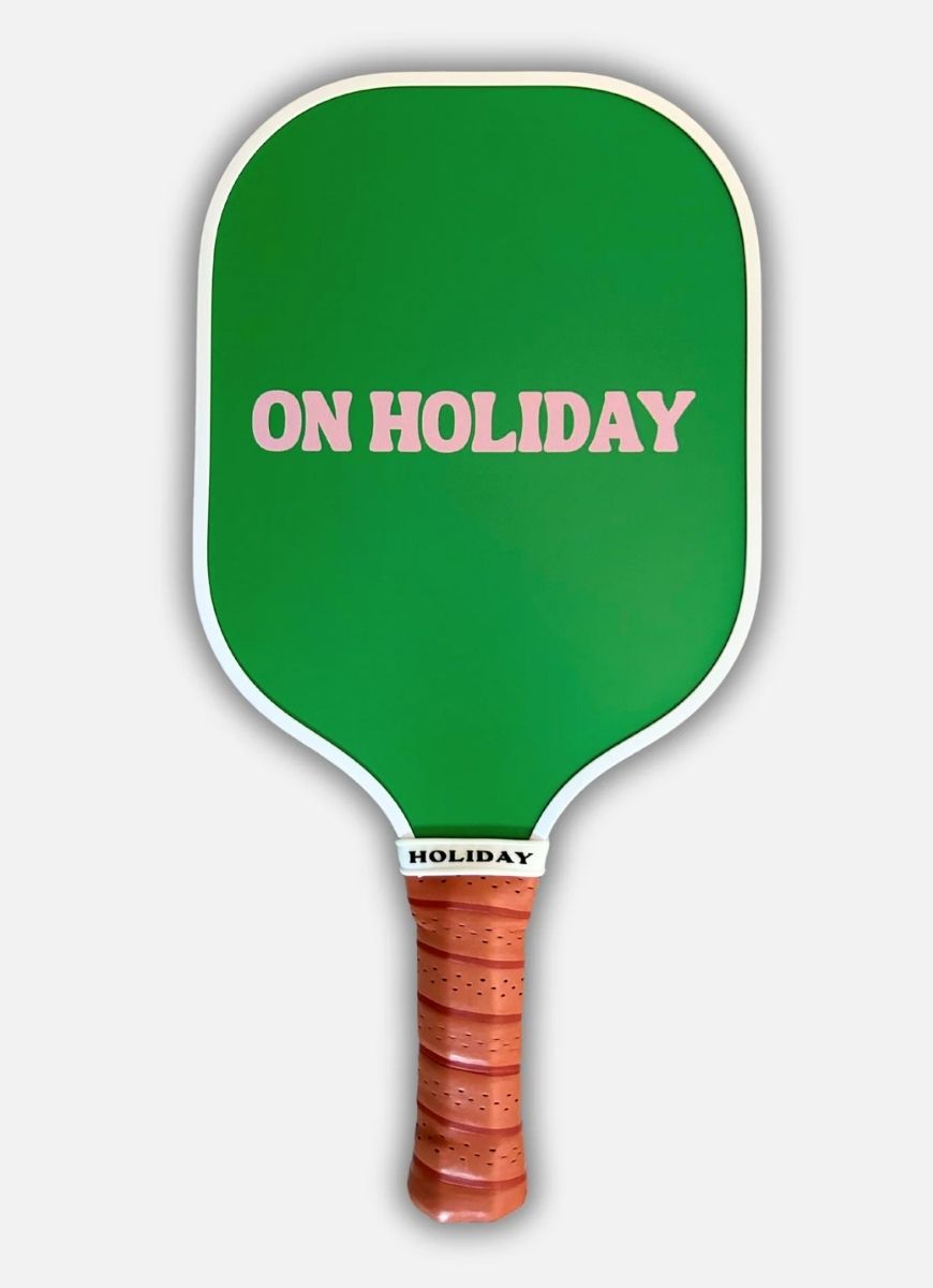 On Holiday Palma Pickleball Paddle Showing Logo Side