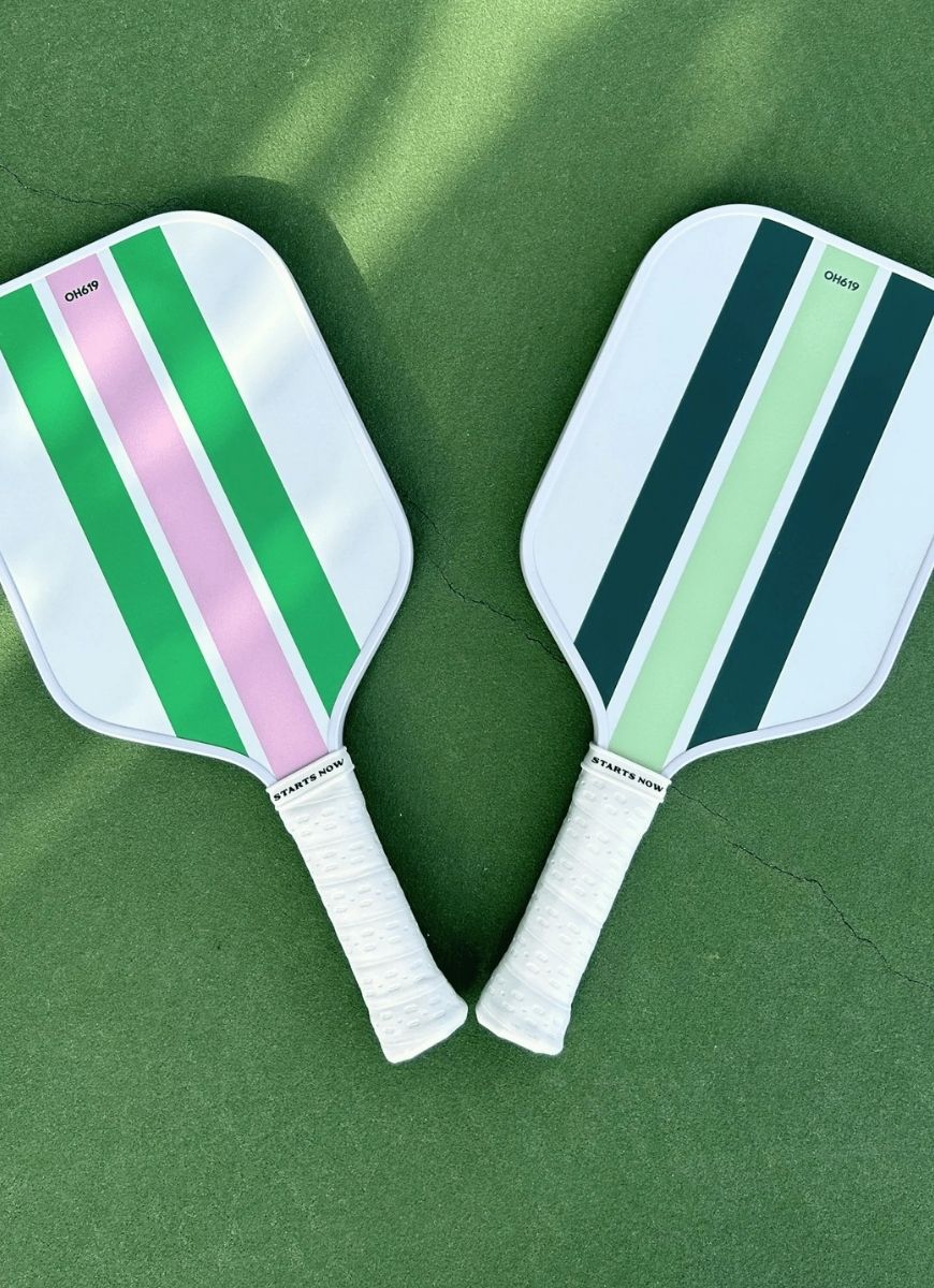 On Holiday Performance Lime Pickleball Paddle 2 Shown Together