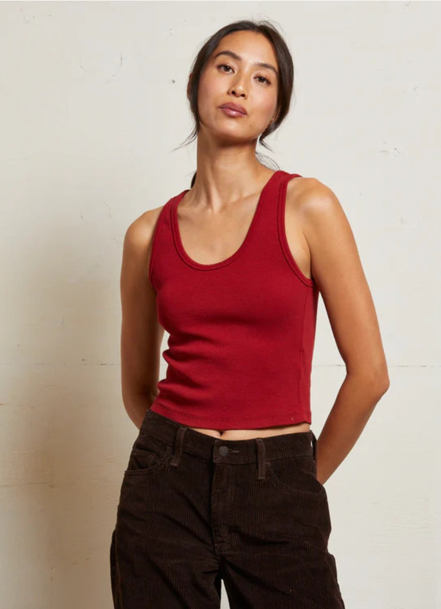 perfectwhitetee Blondie Tank Top in Maple