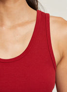 perfectwhitetee Blondie Tank Top in Maple Close Up Front View