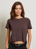 perfectwhitetee Harley Crew Tee in Cocoa Powder