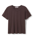perfectwhitetee Harley Crew Tee in Cocoa Powder Product Shot View