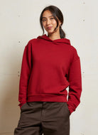 perfectwhitetee Women's Heart Hoodie in Maple Front View