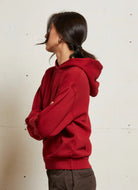 perfectwhitetee Women's Heart Hoodie in Maple Side View